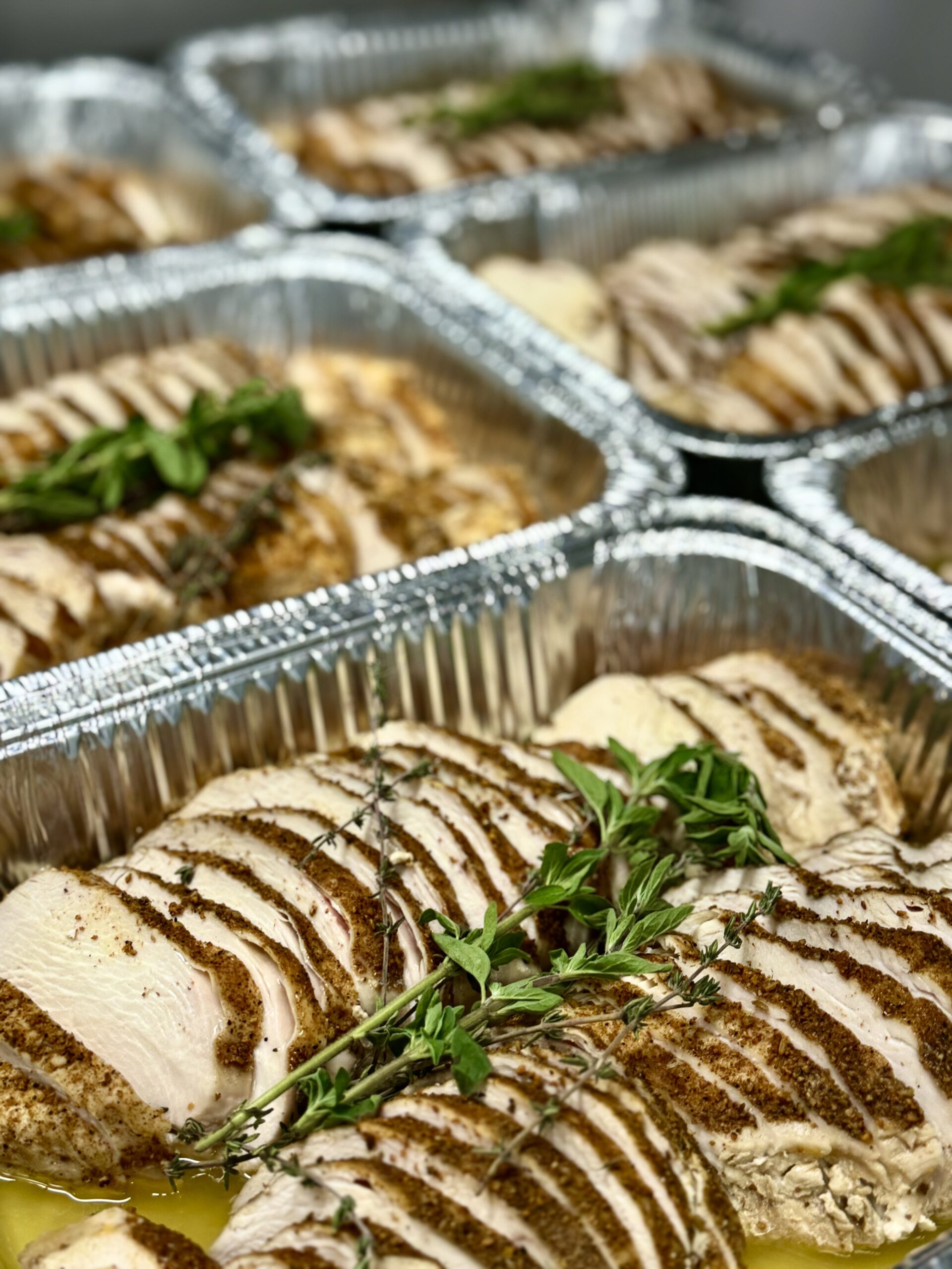 Catering setup for a group lunch near UT Austin in Austin, TX