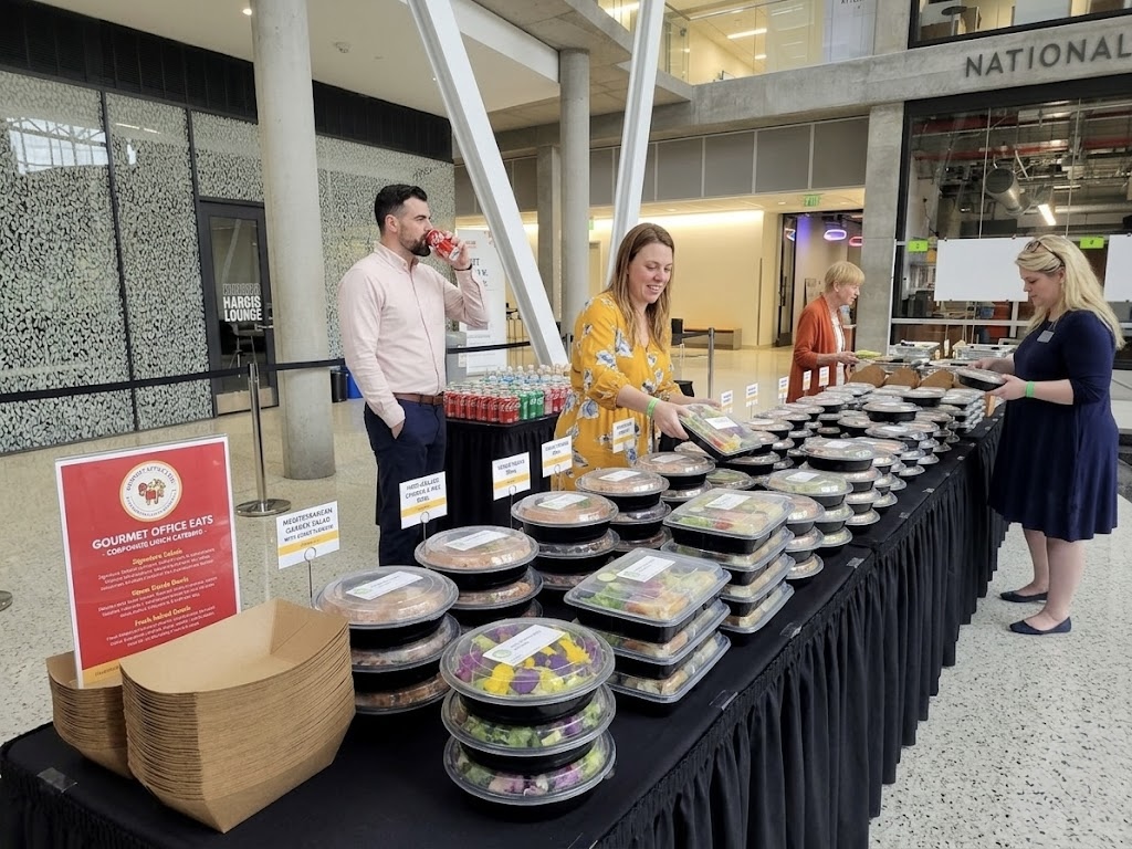 Individually labeled boxed lunches eliminate office lunch-line chaos