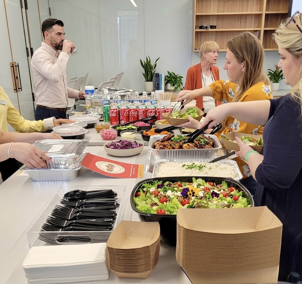 Corporate lunch spread for a meeting in Austin, TX